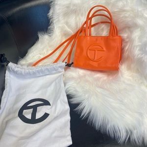 Telfar Small Orange Shopping Bag